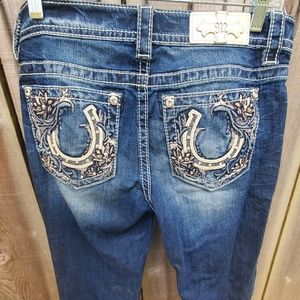 MISS ME CHLOE BOOTCUT 29 Floral Horseshoe
